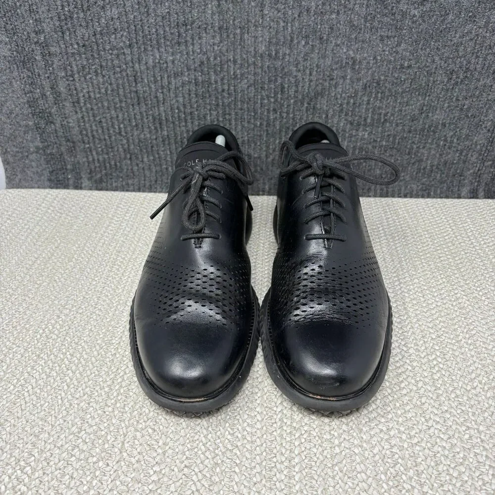 Cole Haan 2.Zerogrand Laser Wingtip Oxford Leather Black Men’s 10 WIDE C23832
